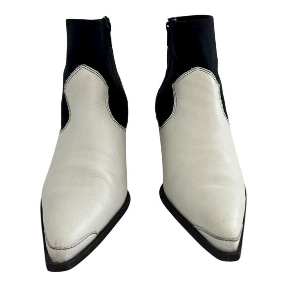 Free People Womens Size 39 White Black Jackson West Boots Western Ankle Bootie - Picture 2 of 10